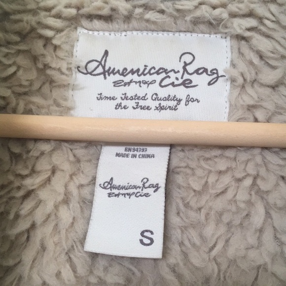 American Rag Macy’s Brown Faux Suede Fur Jacket - Picture 7 of 8